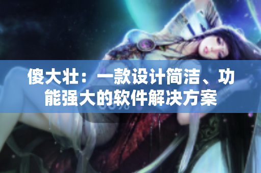 傻大壯：一款設(shè)計簡潔、功能強大的軟件解決方案