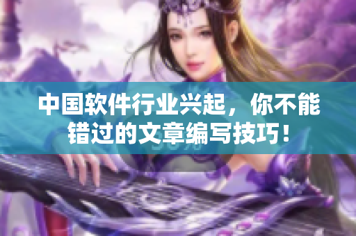 中國軟件行業(yè)興起，你不能錯過的文章編寫技巧！