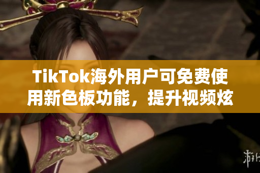 TikTok海外用戶可免費使用新色板功能，提升視頻炫彩表現(xiàn)