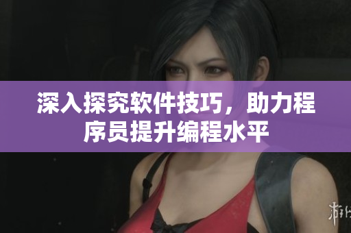深入探究軟件技巧，助力程序員提升編程水平