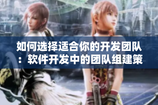 如何選擇適合你的開發(fā)團(tuán)隊(duì)：軟件開發(fā)中的團(tuán)隊(duì)組建策略