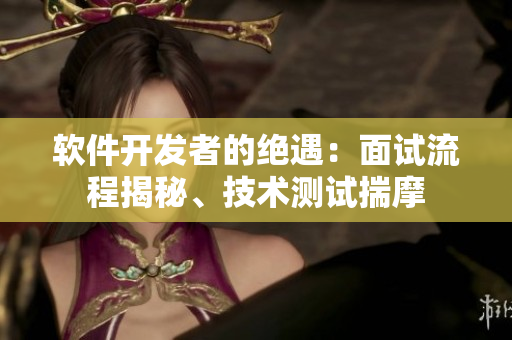 軟件開發(fā)者的絕遇：面試流程揭秘、技術(shù)測試揣摩
