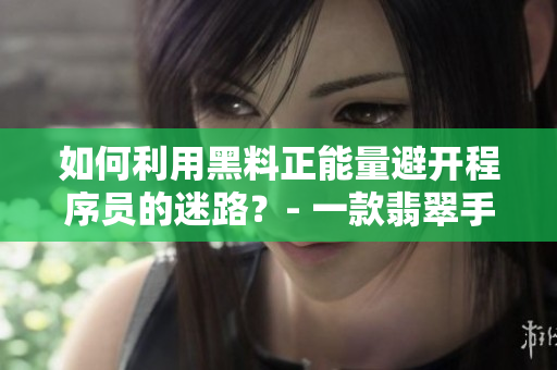 如何利用黑料正能量避開程序員的迷路？- 一款翡翠手鐲的啟示