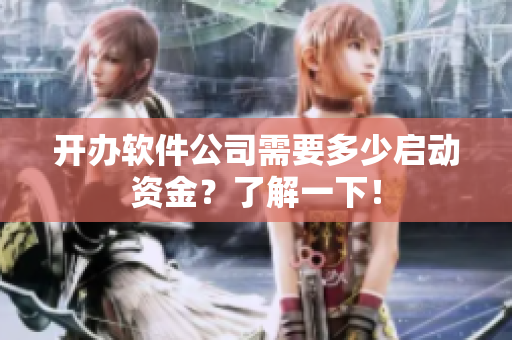開辦軟件公司需要多少啟動(dòng)資金？了解一下！