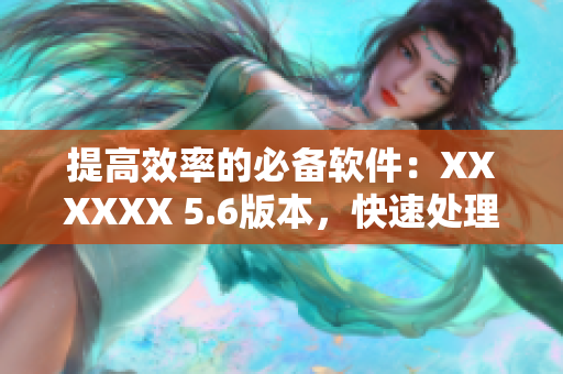 提高效率的必備軟件：XXXXXX 5.6版本，快速處理數據49種方式