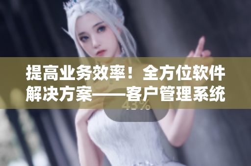 提高業(yè)務效率！全方位軟件解決方案——客戶管理系統(tǒng)