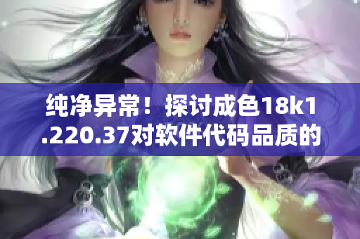 純凈異常！探討成色18k1.220.37對軟件代碼品質的影響