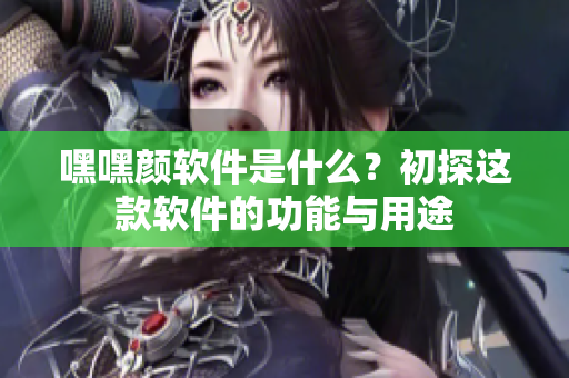嘿嘿顏軟件是什么？初探這款軟件的功能與用途