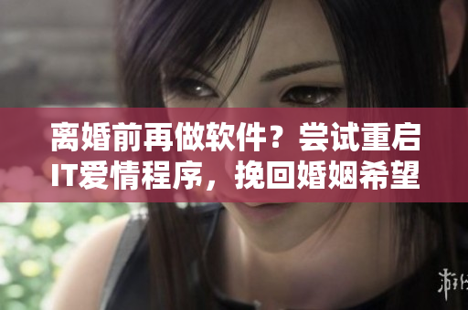 離婚前再做軟件？嘗試重啟IT愛情程序，挽回婚姻希望