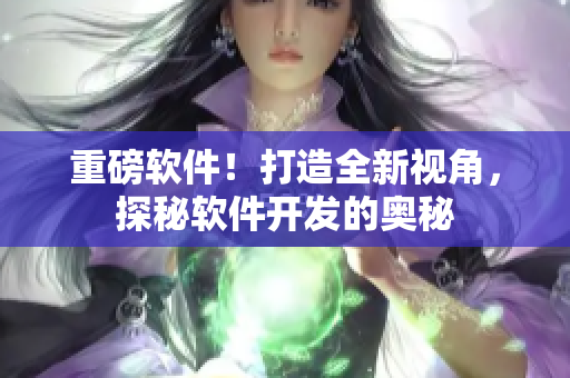 重磅軟件！打造全新視角，探秘軟件開發(fā)的奧秘