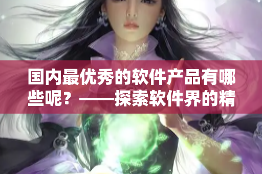 國內最優(yōu)秀的軟件產品有哪些呢？——探索軟件界的精華