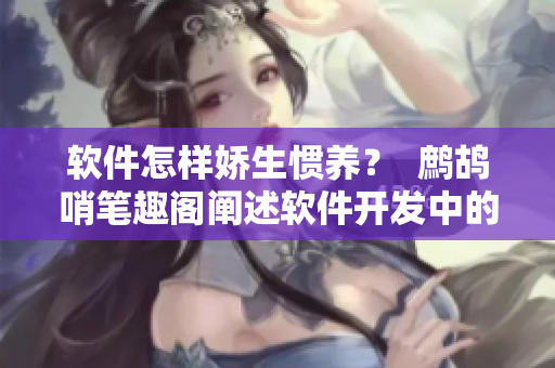 軟件怎樣?jì)缮鷳T養(yǎng)？  鷓鴣哨筆趣閣闡述軟件開發(fā)中的細(xì)節(jié)與技巧