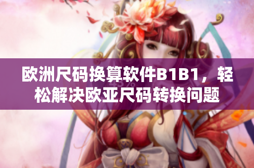 歐洲尺碼換算軟件B1B1，輕松解決歐亞尺碼轉(zhuǎn)換問題