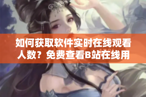 如何獲取軟件實時在線觀看人數(shù)？免費查看B站在線用戶量方法分享