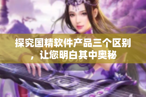 探究國(guó)精軟件產(chǎn)品三個(gè)區(qū)別，讓您明白其中奧秘