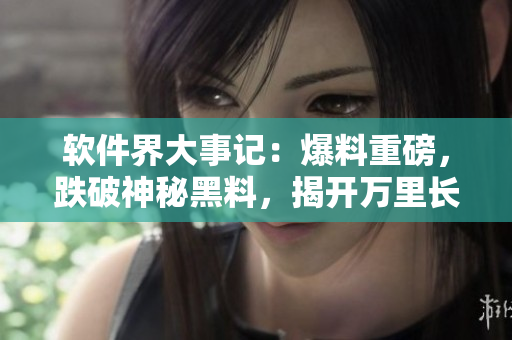 軟件界大事記：爆料重磅，跌破神秘黑料，揭開萬里長征