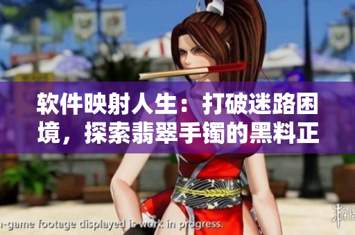 軟件映射人生：打破迷路困境，探索翡翠手鐲的黑料正能量