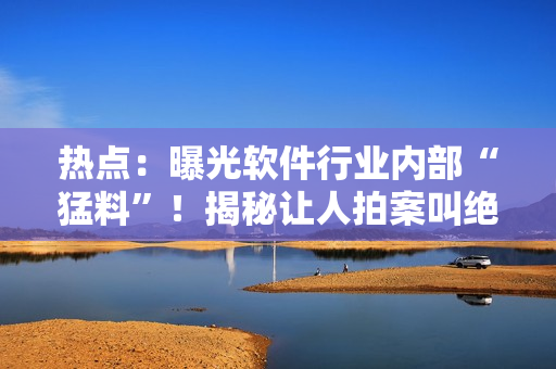 熱點：曝光軟件行業(yè)內(nèi)部“猛料”！揭秘讓人拍案叫絕的黑幕！