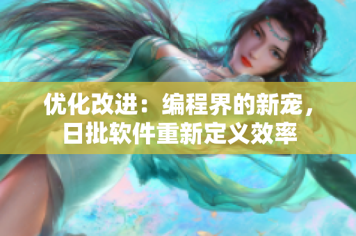優(yōu)化改進(jìn)：編程界的新寵，日批軟件重新定義效率