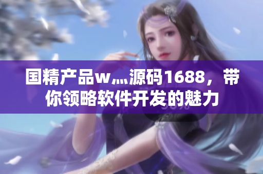 國精產(chǎn)品w灬源碼1688，帶你領(lǐng)略軟件開發(fā)的魅力