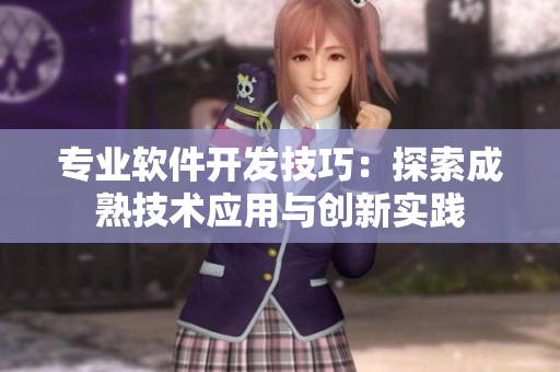 專業(yè)軟件開發(fā)技巧：探索成熟技術(shù)應(yīng)用與創(chuàng)新實(shí)踐