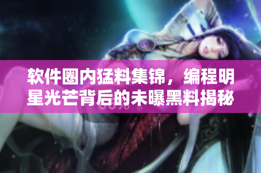 軟件圈內(nèi)猛料集錦，編程明星光芒背后的未曝黑料揭秘，程序媛們別錯過！