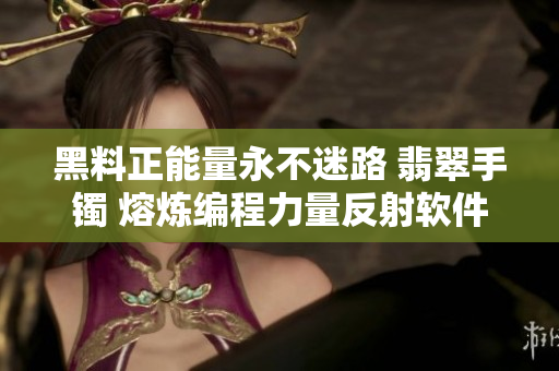 黑料正能量永不迷路 翡翠手鐲 熔煉編程力量反射軟件靈感