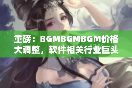 重磅：BGMBGMBGM價(jià)格大調(diào)整，軟件相關(guān)行業(yè)巨頭關(guān)注！
