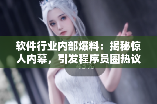 軟件行業(yè)內(nèi)部爆料：揭秘驚人內(nèi)幕，引發(fā)程序員圈熱議