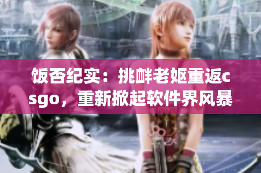 飯否紀實：挑釁老嫗重返csgo，重新掀起軟件界風暴