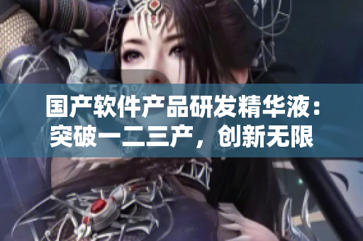 國產(chǎn)軟件產(chǎn)品研發(fā)精華液：突破一二三產(chǎn)，創(chuàng)新無限