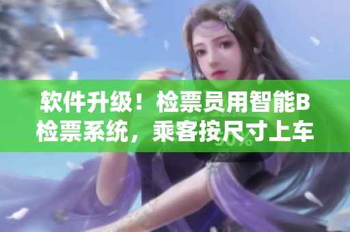 軟件升級！檢票員用智能B檢票系統(tǒng)，乘客按尺寸上車