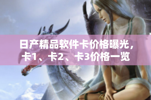 日產(chǎn)精品軟件卡價格曝光，卡1、卡2、卡3價格一覽