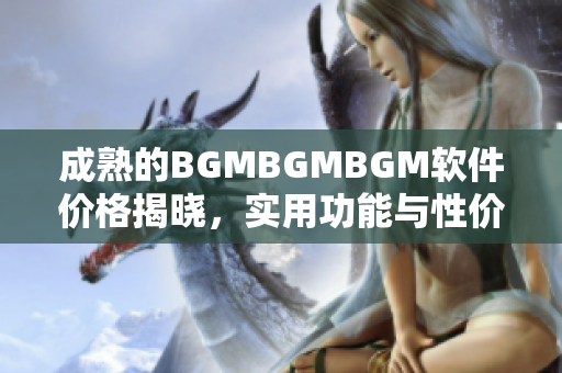 成熟的BGMBGMBGM軟件價格揭曉，實用功能與性價比同等看重