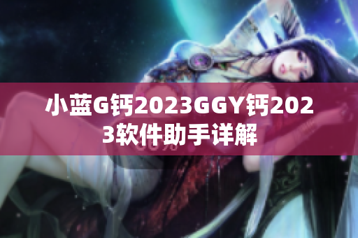小藍(lán)G鈣2023GGY鈣2023軟件助手詳解