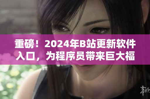 重磅！2024年B站更新軟件入口，為程序員帶來巨大福音！