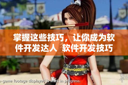 掌握這些技巧，讓你成為軟件開發(fā)達人  軟件開發(fā)技巧大全