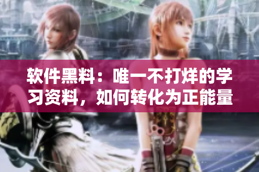 軟件黑料：唯一不打烊的學(xué)習(xí)資料，如何轉(zhuǎn)化為正能量