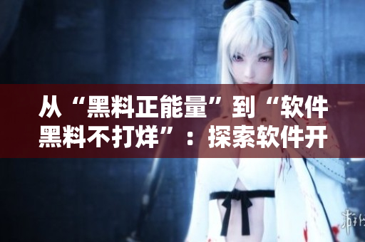 從“黑料正能量”到“軟件黑料不打烊”：探索軟件開發(fā)中的黑色幽默價(jià)值