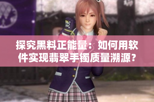 探究黑料正能量：如何用軟件實現(xiàn)翡翠手鐲質(zhì)量溯源？