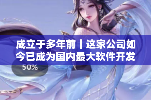 成立于多年前｜這家公司如今已成為國內(nèi)最大軟件開發(fā)企業(yè)