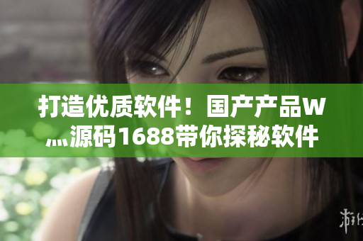 打造優(yōu)質(zhì)軟件！國產(chǎn)產(chǎn)品W灬源碼1688帶你探秘軟件開發(fā)的秘密